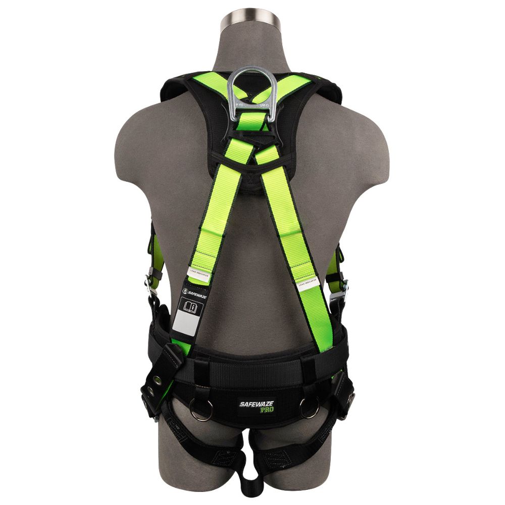 Safewaze FS170-3X PRO Construction Harness: 3D, MB Chest, TB Legs, 3X - 2