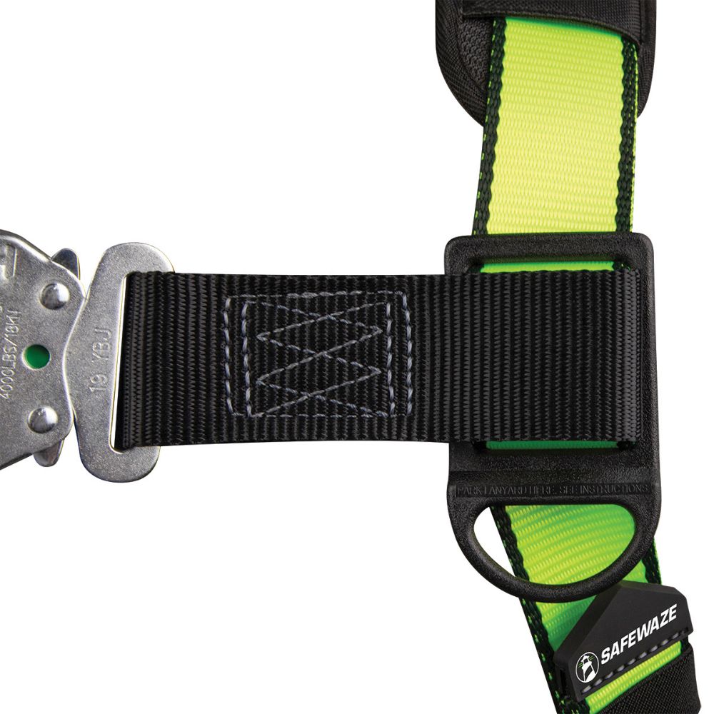 Safewaze FS170-3X PRO Construction Harness: 3D, MB Chest, TB Legs, 3X - 3