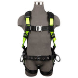 Safewaze FS170-QC-L PRO Construction Harness: 3D, QC Chest, TB Legs, Large