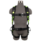 Safewaze FS170-S Pro Construction Harness, Fixed Waist Pad: 3D, Mb Chest, Tb Legs