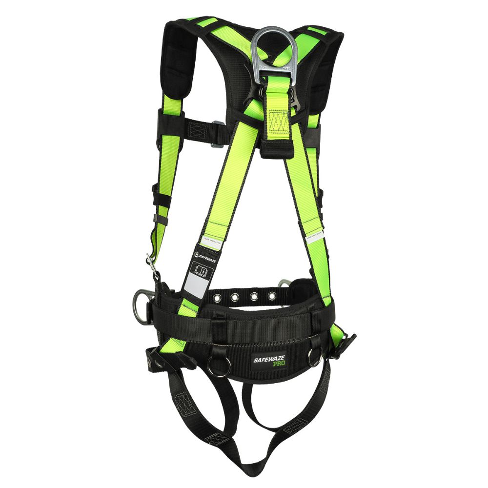 Safewaze FS170DL-2X PRO Construction Harness: 3D, Dorsal Link, MB Chest, TB Legs, 2X - 4