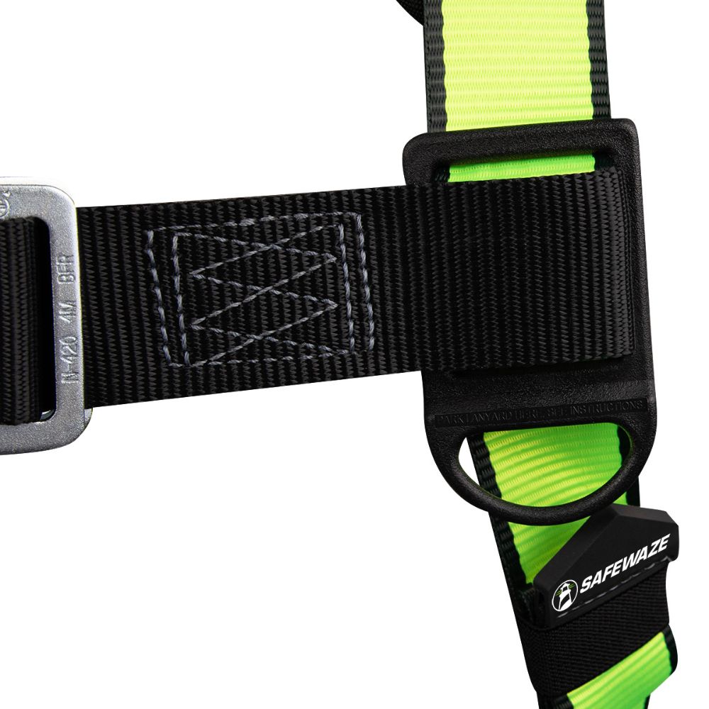 Safewaze FS170DL-2X PRO Construction Harness: 3D, Dorsal Link, MB Chest, TB Legs, 2X - 8