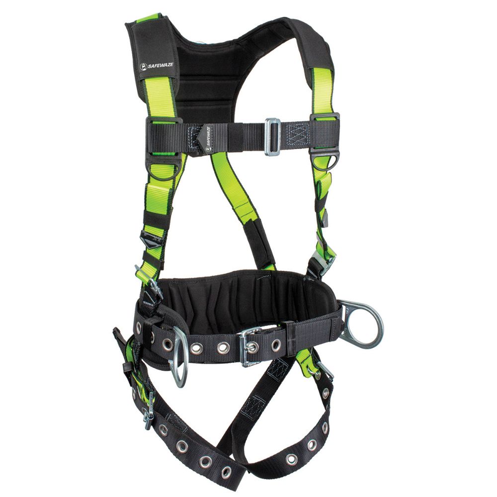 Safewaze FS170DL-3X PRO Construction Harness: 3D, Dorsal Link, MB Chest, TB Legs, 3X - 3