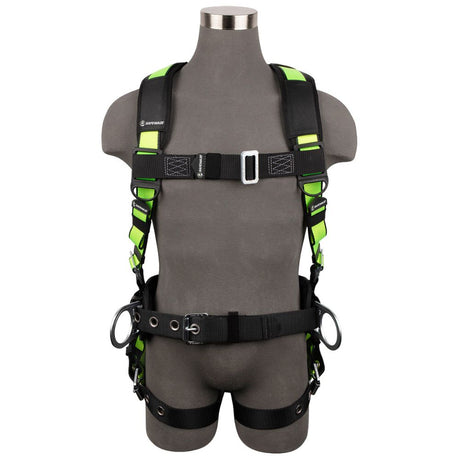 Safewaze FS170DL-S PRO Construction Harness: 3D, Dorsal Link, MB Chest, TB Legs, Small