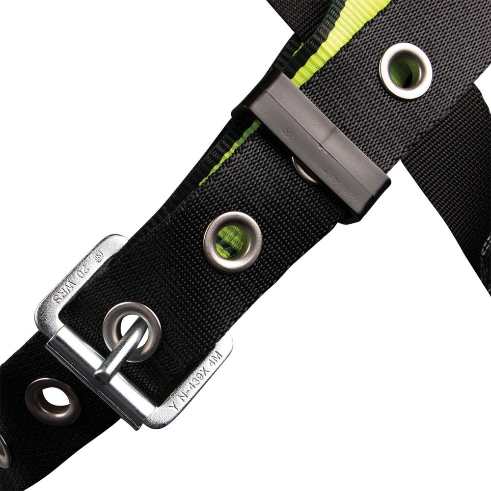 Safewaze FS185-QC-2X PRO Full Body Harness: 1D, QC Chest, TB Legs, 2X - 4