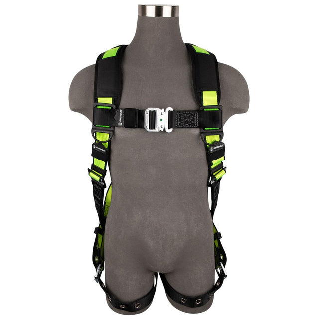 Safewaze FS185-QC-3X PRO Full Body Harness: 1D, QC Chest, TB Legs, 3X