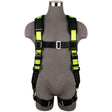 Safewaze FS280-L/XL Pro Full Body Harness: 1D, Mb Chest/Legs