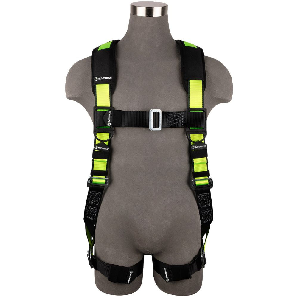 Safewaze FS280-L/XL Pro Full Body Harness: 1D, Mb Chest/Legs