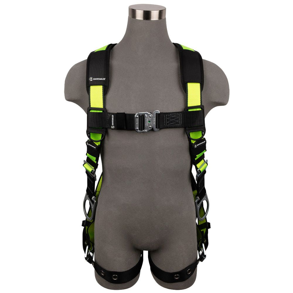 Safewaze FS285-QC-L/XL PRO Full Body Harness: 3D, QC Chest, TB Legs, L/XL