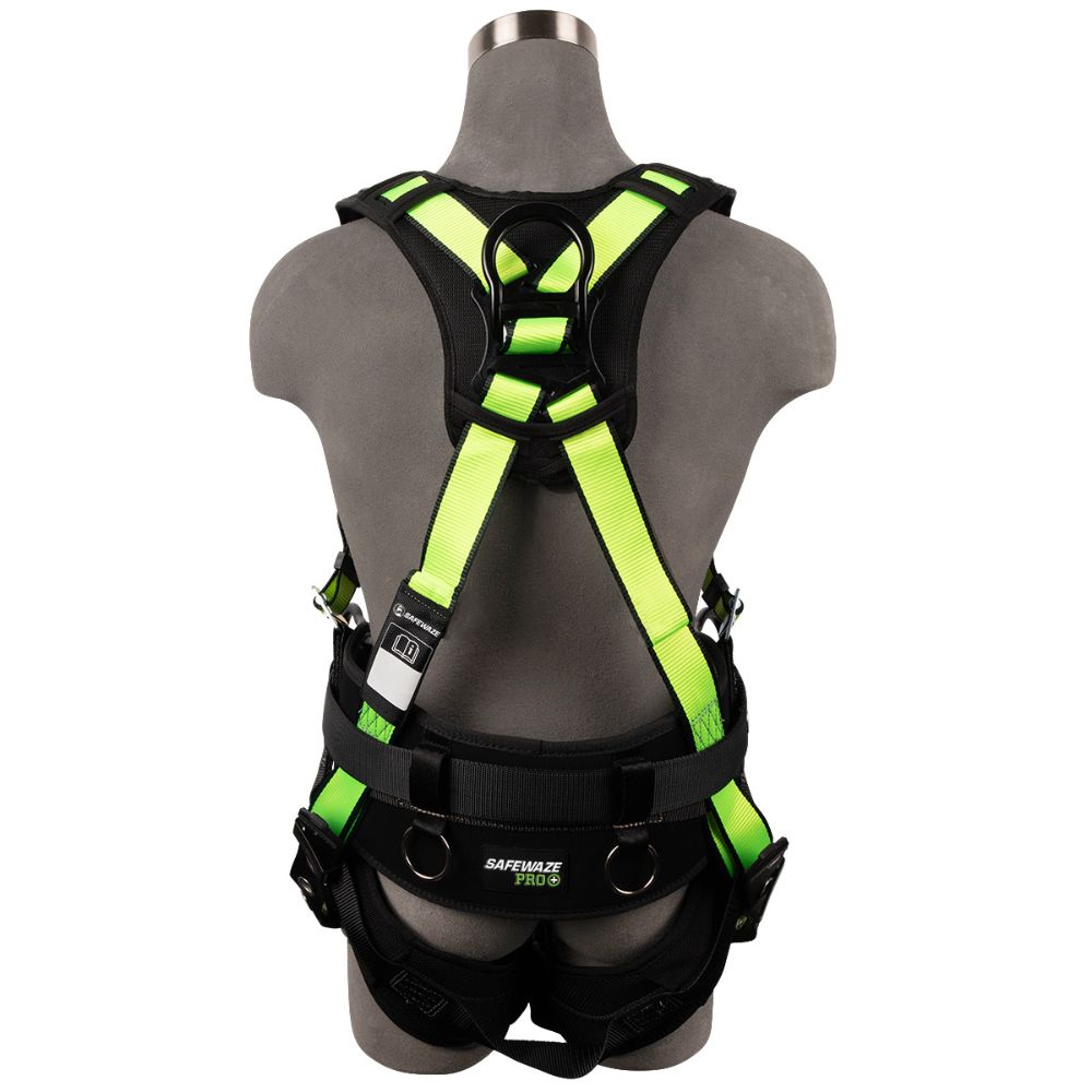 Safewaze FS377-2X Wind & Tower Construction Harness: Alu 3D, Alu QC Chest, Alu FD, TB Legs, 2X - 2