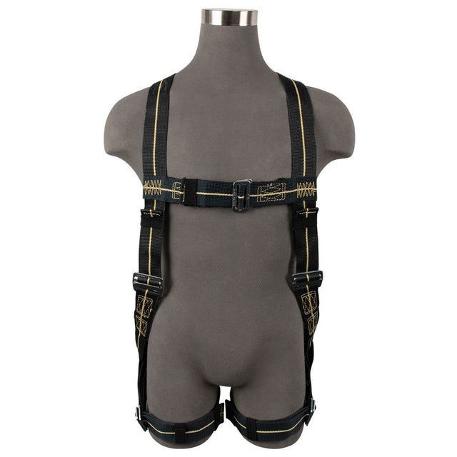 Safewaze FS77325-FR-2X Welding Full Body Harness: 1D, Aramid Web, MB Chest/Legs, 2X