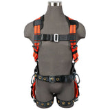 Safewaze FS99160-E-M V-Line Construction Harness: 3D, Mb Chest, Tb Legs