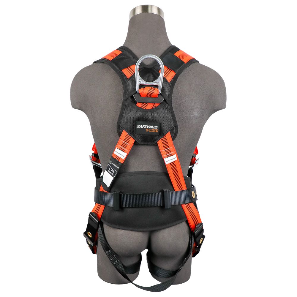 Safewaze FS99160-E-M V-Line Construction Harness: 3D, Mb Chest, Tb Legs - 2