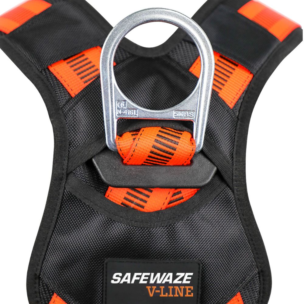 Safewaze FS99160-E-M V-Line Construction Harness: 3D, Mb Chest, Tb Legs - 8