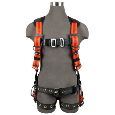 Safewaze FS99160-EFD-L V-Line Construction Harness: 3D, MB Chest, FD, TB Legs, Large