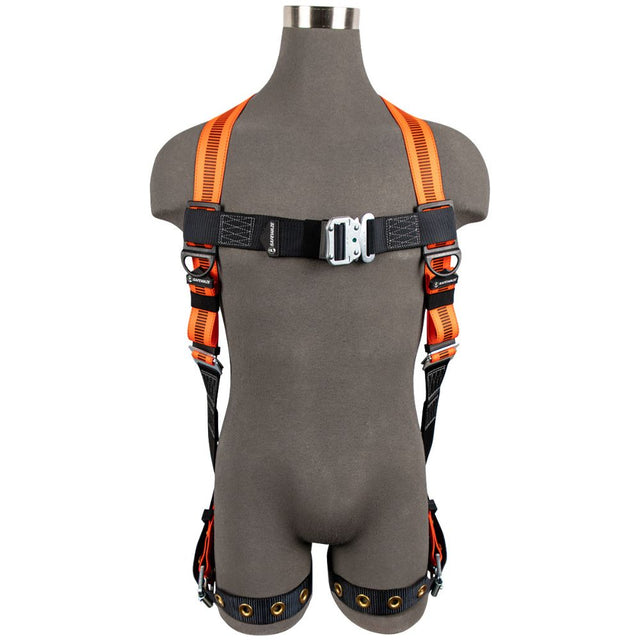 Safewaze FS99185-E-QC V-Line Full Body Harness: Universal, 1D, QC Chest, TB Legs, Universal