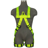 Safewaze SW77125-UTQC-SL-L/XL Arc Flash Full Body Harness: Soft Dorsal & Sternal Loop, DE MB Torso, DE QC Legs, L/XL