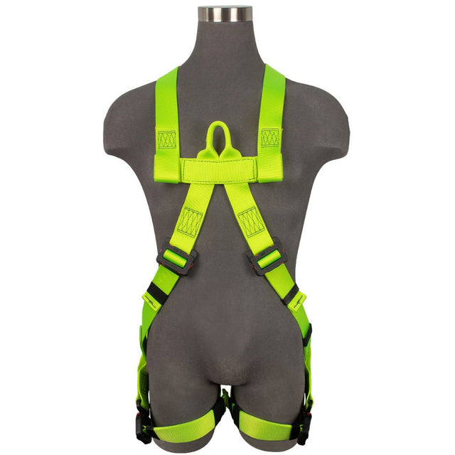 Safewaze SW77125-UTQC-XS Arc Flash Full Body Harness: DE 1D, Soft Sternal Loop, DE MB Torso, DE QC Legs, XS