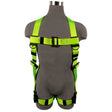 Safewaze SW77225-UT2QCSL-3X Arc Flash Full Body Harness: Soft Loop, 1D, DE MB Torso, DE QC Chest/Legs, 3X