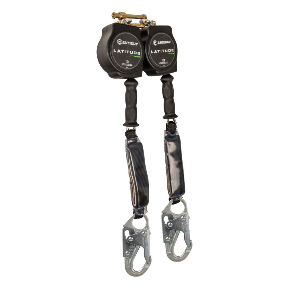 Safewaze SW8008-10-DL Latitude HD 10' Dual Cable SRL: SW-9012 BWB, Snap Hooks