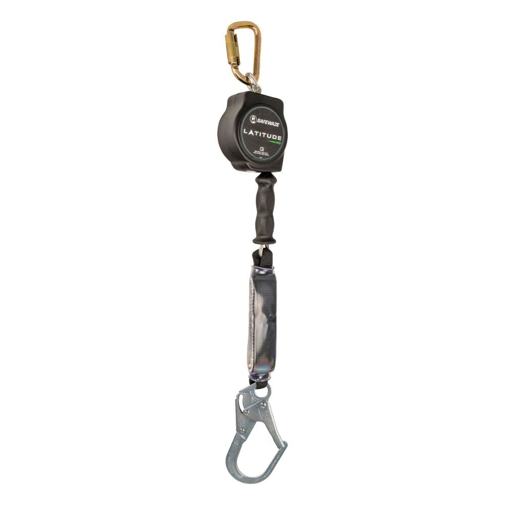 Safewaze SW8008-10-RBH Latitude HD 10' Single Cable SRL: Carabiner, Rebar Hook