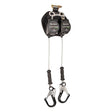 Safewaze SW8008-11LE-RBHALUDL Latitude Edge 11' Dual Cable SRL: Alu Rebar Hooks