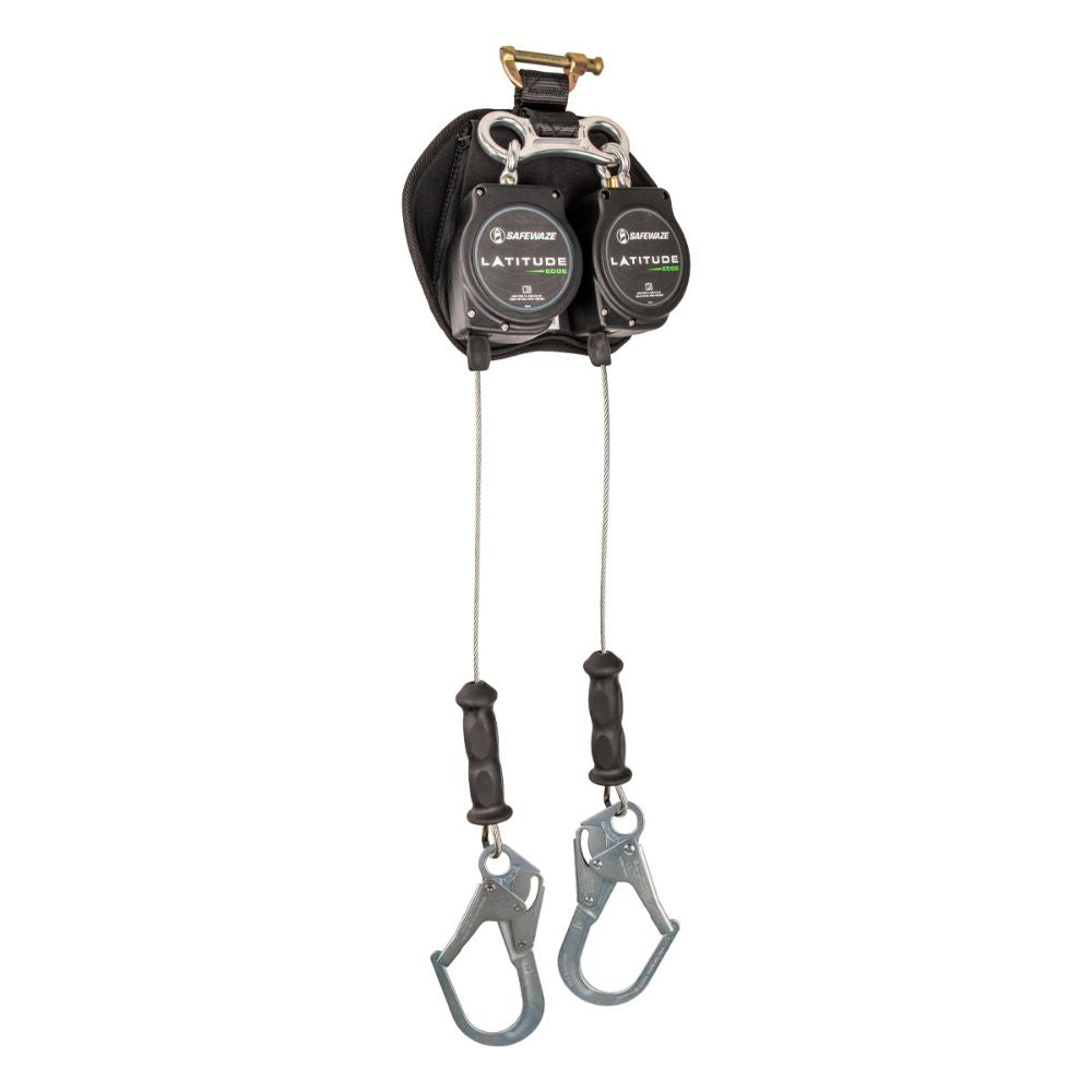 Safewaze SW8008-11LE-RBHDL Latitude Edge 11' Dual Cable SRL: Rebar Hooks