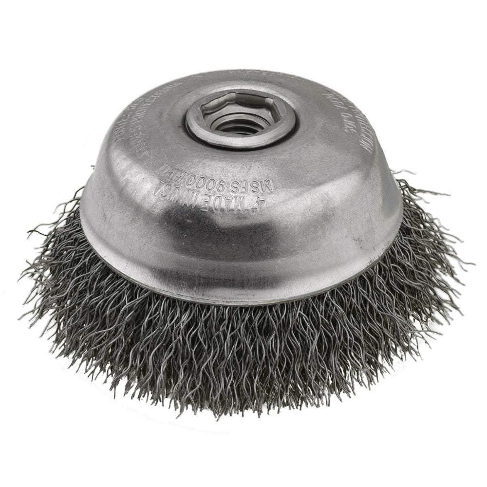 Sait 06551 Crimped Wire Cup Brush, 4 X .020Cs 5/8-11