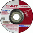 Sait 20060 4-1/2" X 1/4" X 7/8" A24N Type 27 Grinding Wheel (Metal+SS)