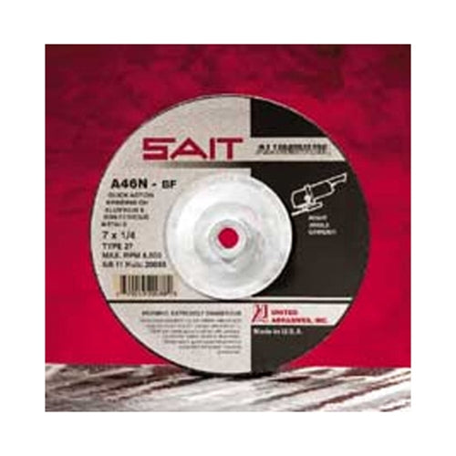 Sait 20062 4-1/2" x 1/4" x 7/8" A46N Aluminum Grinding