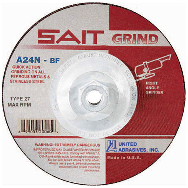 Sait 20170 5" Fast Grinding Depressed Center Wheel