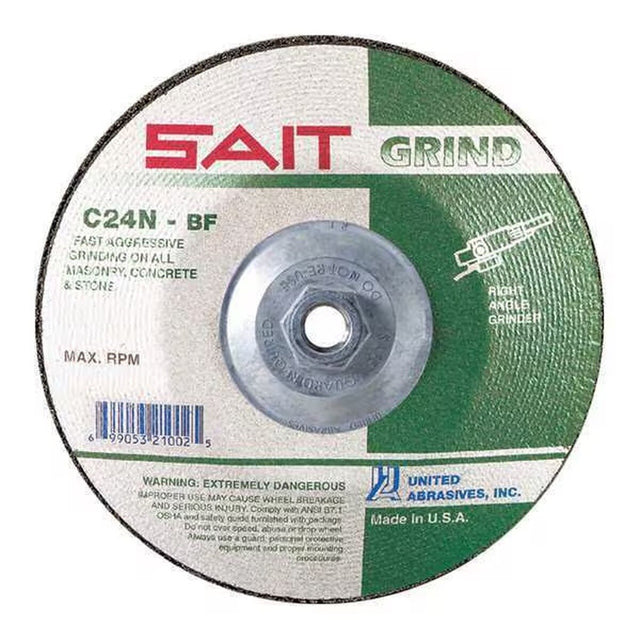 Sait 20171 5 in x 1/4 in x 5/8-11 Type 27 Silicon Carbide Grinding Wheel for Masonry and Concrete (10 Pack)