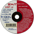 Sait 23040 A36T 3" X 1/16" X 3/8" Thin High Speed Cut-Off Wheels