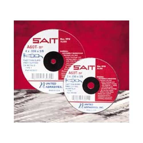 Sait 23041 3" x 1/16" x 3/8" A60T Metal Cut-Off Wheel