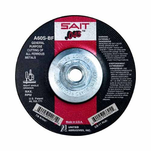 Sait 23318 4 1/2" X .045" X 5/8"-11 60 Grit Aluminum Oxide Type 27 Cut Off Wheel