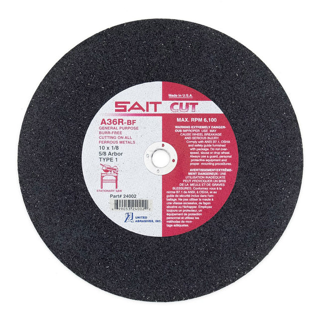 Sait 24092 A36R Burr-Free Stationary Saw Cutting Wheel