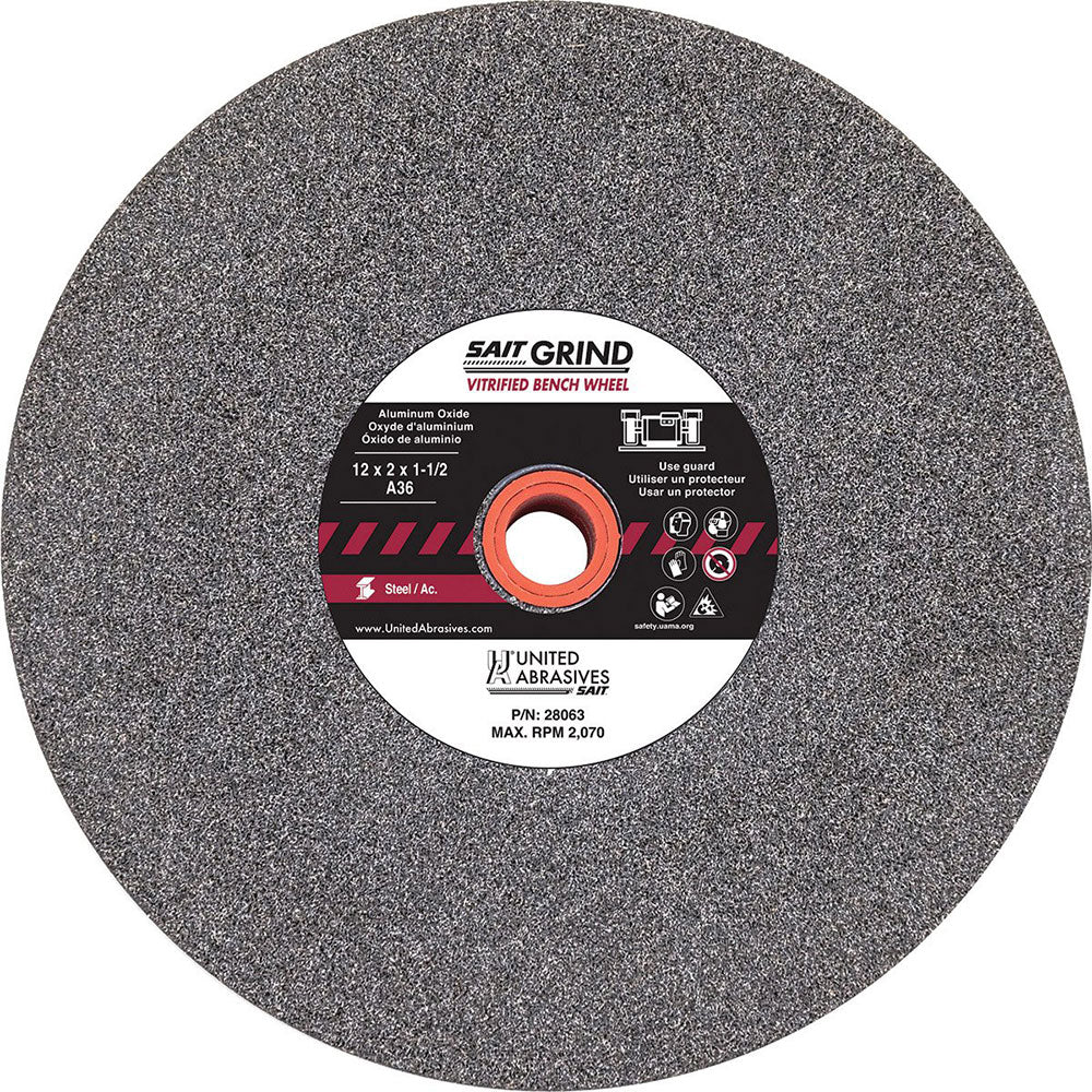 Sait 28000 6" x 3/4" x 1" Aluminum Oxide Bench Grinding Wheel