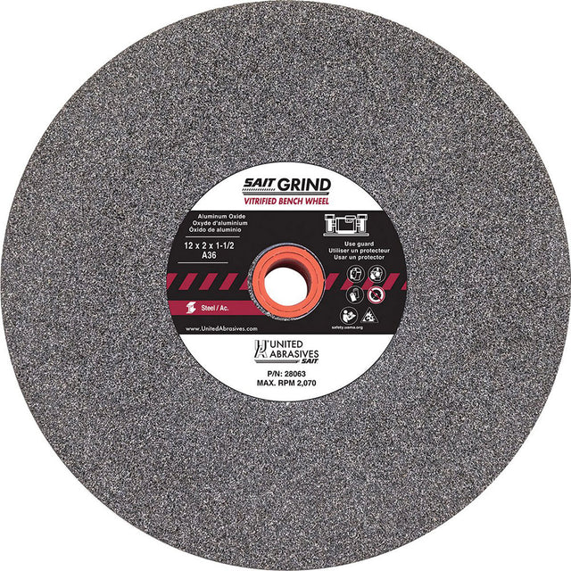 Sait 28000 6" x 3/4" x 1" Aluminum Oxide Bench Grinding Wheel