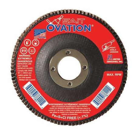 Sait 78039 Flap Disc, 6X7/8 Z 80X