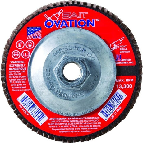 Sait 78106 4-1/2" X 5/8-11 Ovation Flap Disc 40G