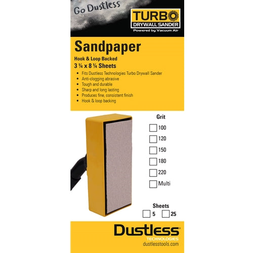 Love-Less Ash 54702 Sandpaper 150 Grit 25 Pack