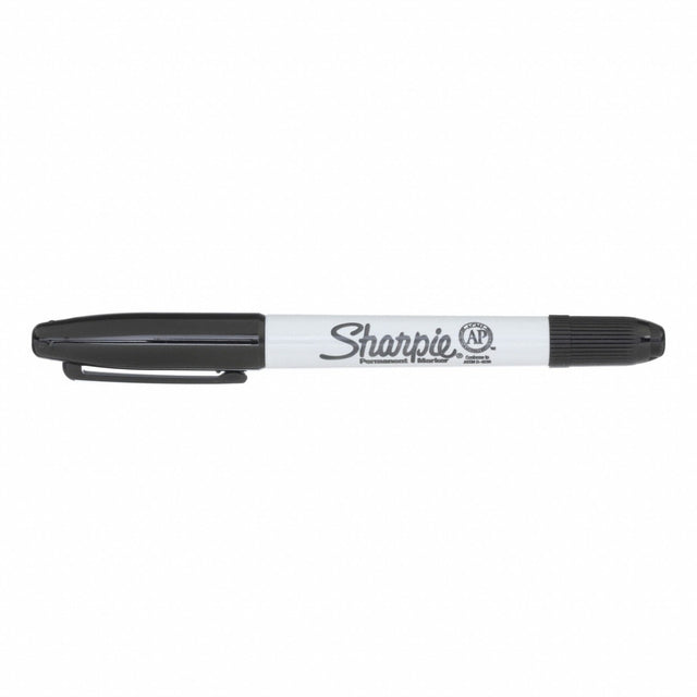 Sanford 32001B Sharpie Twin Tip Permanent Marker Black Fine and Ultra Fine Tips