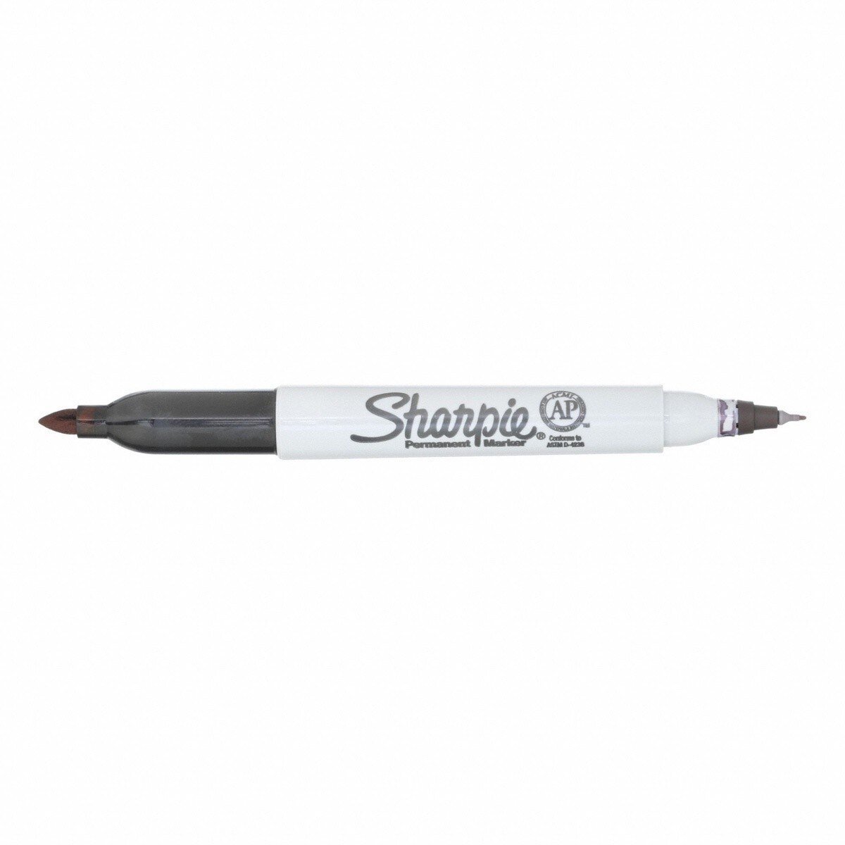 Sanford 32001B Sharpie Twin Tip Permanent Marker Black Fine and Ultra Fine Tips - 2