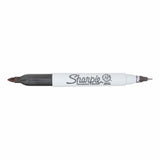 Sanford 32001B Sharpie Twin Tip Permanent Marker Black Fine and Ultra Fine Tips - 2