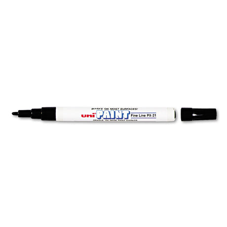 Sanford 63701 Uni-Paint Oil Based Marker, Fine Point, Black Ink, 1/Each