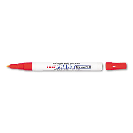 Sanford 63702 Uni-Paint Oil Based Marker, Fine Point, Red Ink, 1/Each