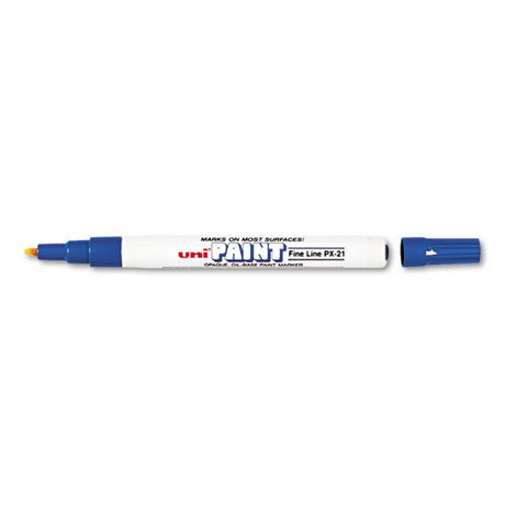 Sanford 63703 Uni-Paint Oil Based Marker, Fine Point, Blue Ink, 1/Each