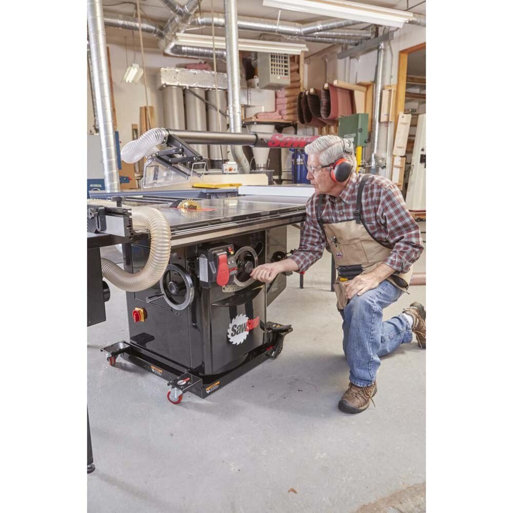 SawStop ICS31230-ATGI36 Industrial 3HP 1-Phase 230V Cabinet Saw with 36 in. Industrial T-Glide Advance Rip Fence, Rails & Extension Table - 5