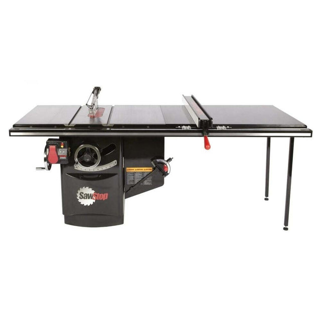 SawStop ICS53230-ATGI52 Industrial Cabinet Saw, 10 Inch, 5HP 3-Phase 230V with 52 Inch Industrial T-Glide Advance Rip Fence, Rails & Extension Table