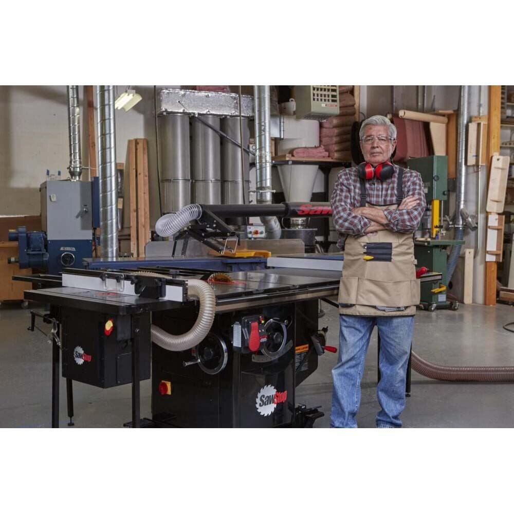 SawStop ICS73480-ATGI52 Industrial 10 Inch Cabinet Saw, 7.5 HP 3-Phase 480V with 52 Inch T-Glide Advance Rip Fence, Rails & Extension Table - 4